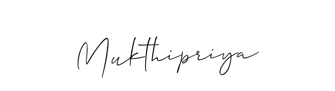 The best way (Allison_Script) to make a short signature is to pick only two or three words in your name. The name Mukthipriya include a total of six letters. For converting this name. Mukthipriya signature style 2 images and pictures png