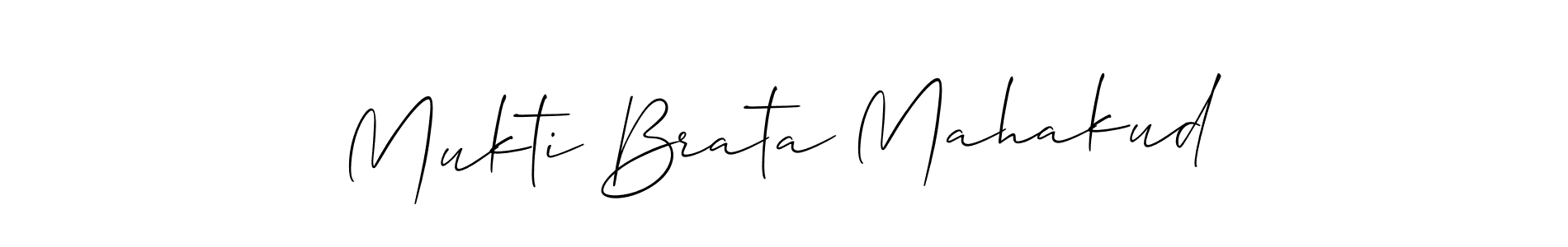 Design your own signature with our free online signature maker. With this signature software, you can create a handwritten (Allison_Script) signature for name Mukti Brata Mahakud. Mukti Brata Mahakud signature style 2 images and pictures png