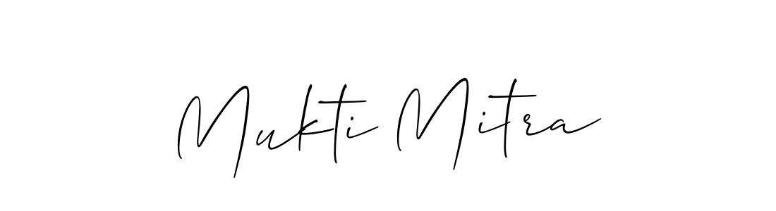 Make a beautiful signature design for name Mukti Mitra. With this signature (Allison_Script) style, you can create a handwritten signature for free. Mukti Mitra signature style 2 images and pictures png
