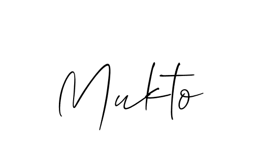 Also we have Mukto name is the best signature style. Create professional handwritten signature collection using Allison_Script autograph style. Mukto signature style 2 images and pictures png