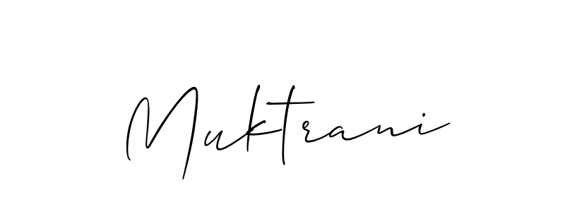 How to make Muktrani signature? Allison_Script is a professional autograph style. Create handwritten signature for Muktrani name. Muktrani signature style 2 images and pictures png