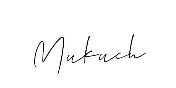 How to Draw Mukuch signature style? Allison_Script is a latest design signature styles for name Mukuch. Mukuch signature style 2 images and pictures png
