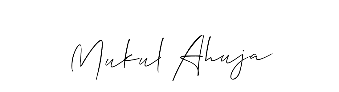 It looks lik you need a new signature style for name Mukul Ahuja. Design unique handwritten (Allison_Script) signature with our free signature maker in just a few clicks. Mukul Ahuja signature style 2 images and pictures png