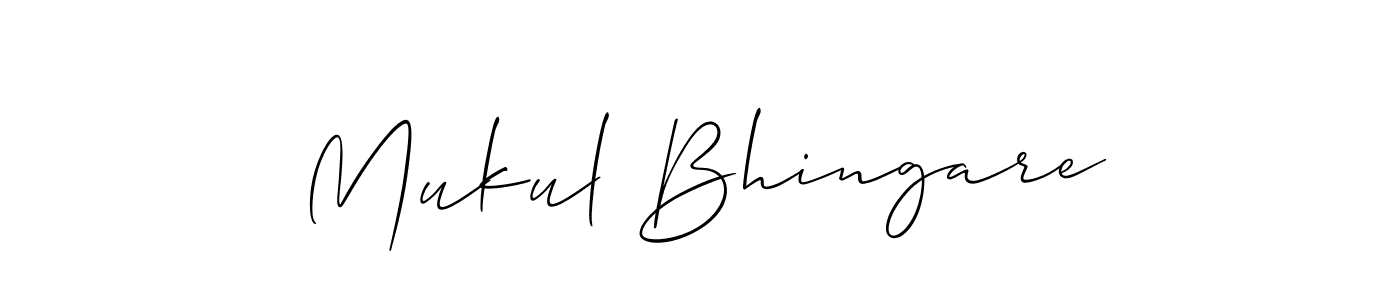 The best way (Allison_Script) to make a short signature is to pick only two or three words in your name. The name Mukul Bhingare include a total of six letters. For converting this name. Mukul Bhingare signature style 2 images and pictures png