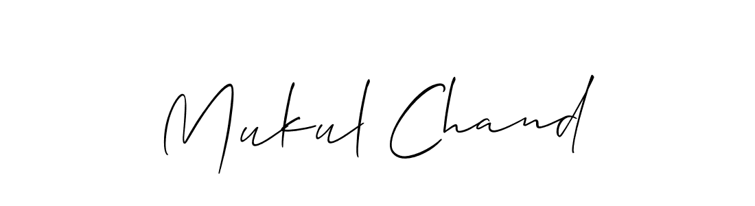 Use a signature maker to create a handwritten signature online. With this signature software, you can design (Allison_Script) your own signature for name Mukul Chand. Mukul Chand signature style 2 images and pictures png