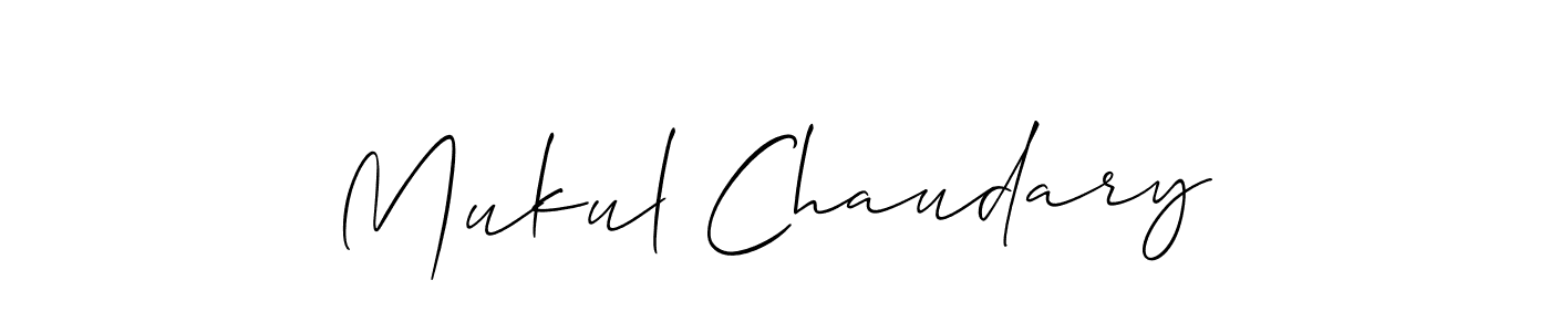 Design your own signature with our free online signature maker. With this signature software, you can create a handwritten (Allison_Script) signature for name Mukul Chaudary. Mukul Chaudary signature style 2 images and pictures png