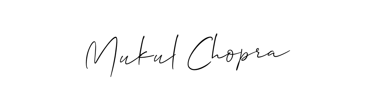 Allison_Script is a professional signature style that is perfect for those who want to add a touch of class to their signature. It is also a great choice for those who want to make their signature more unique. Get Mukul Chopra name to fancy signature for free. Mukul Chopra signature style 2 images and pictures png