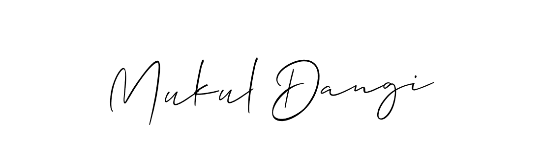 How to make Mukul Dangi signature? Allison_Script is a professional autograph style. Create handwritten signature for Mukul Dangi name. Mukul Dangi signature style 2 images and pictures png