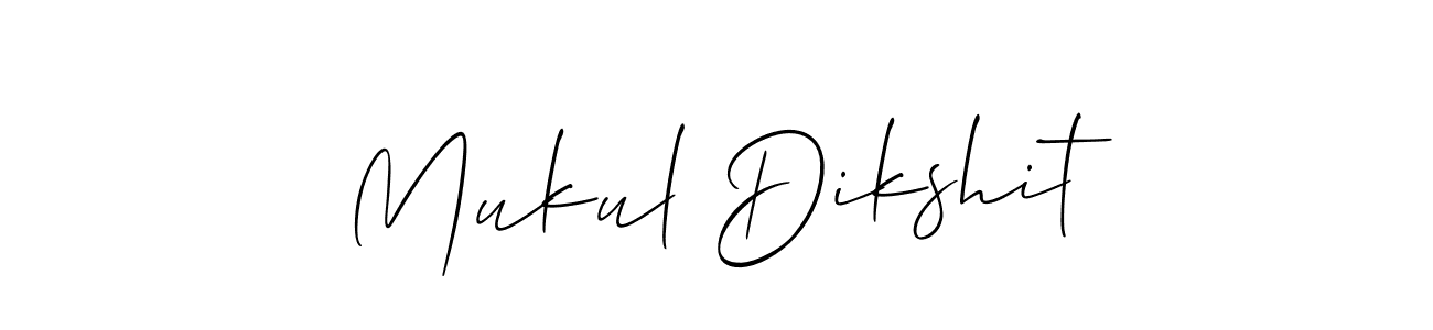 Also You can easily find your signature by using the search form. We will create Mukul Dikshit name handwritten signature images for you free of cost using Allison_Script sign style. Mukul Dikshit signature style 2 images and pictures png