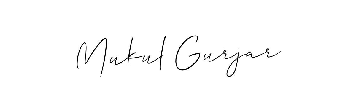 Similarly Allison_Script is the best handwritten signature design. Signature creator online .You can use it as an online autograph creator for name Mukul Gurjar. Mukul Gurjar signature style 2 images and pictures png