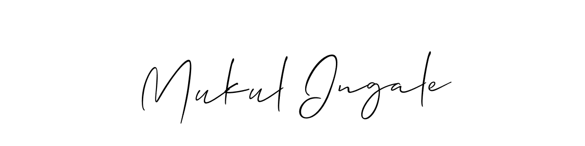 Also we have Mukul Ingale name is the best signature style. Create professional handwritten signature collection using Allison_Script autograph style. Mukul Ingale signature style 2 images and pictures png