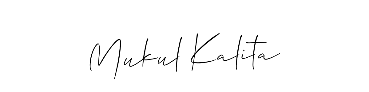 Make a short Mukul Kalita signature style. Manage your documents anywhere anytime using Allison_Script. Create and add eSignatures, submit forms, share and send files easily. Mukul Kalita signature style 2 images and pictures png