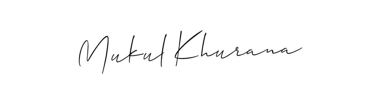 Make a short Mukul Khurana signature style. Manage your documents anywhere anytime using Allison_Script. Create and add eSignatures, submit forms, share and send files easily. Mukul Khurana signature style 2 images and pictures png