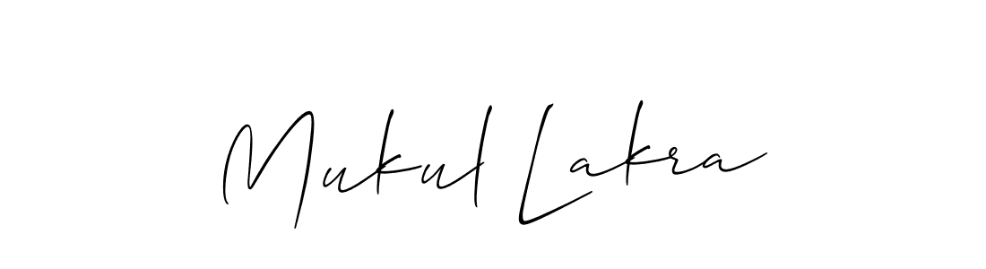 Allison_Script is a professional signature style that is perfect for those who want to add a touch of class to their signature. It is also a great choice for those who want to make their signature more unique. Get Mukul Lakra name to fancy signature for free. Mukul Lakra signature style 2 images and pictures png