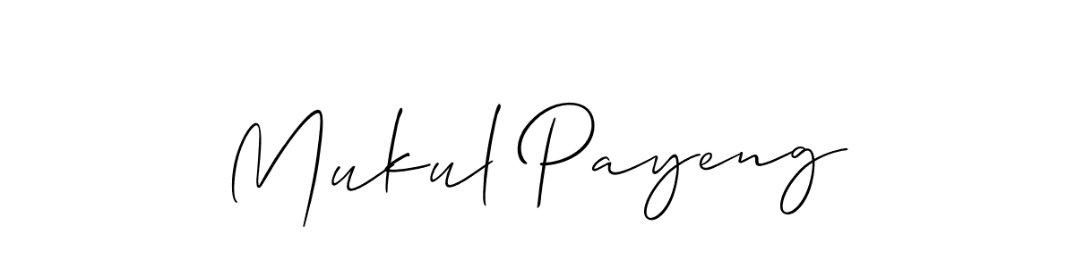 Best and Professional Signature Style for Mukul Payeng. Allison_Script Best Signature Style Collection. Mukul Payeng signature style 2 images and pictures png