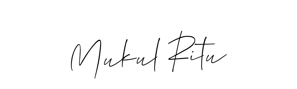 Design your own signature with our free online signature maker. With this signature software, you can create a handwritten (Allison_Script) signature for name Mukul Ritu. Mukul Ritu signature style 2 images and pictures png