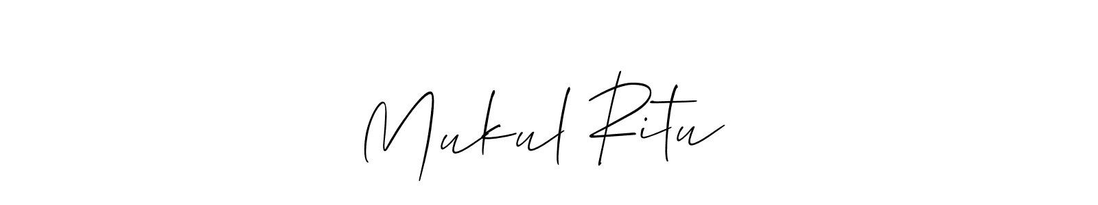 Also we have Mukul Ritu❤️ name is the best signature style. Create professional handwritten signature collection using Allison_Script autograph style. Mukul Ritu❤️ signature style 2 images and pictures png