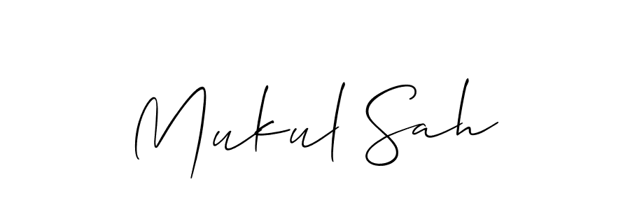 Use a signature maker to create a handwritten signature online. With this signature software, you can design (Allison_Script) your own signature for name Mukul Sah. Mukul Sah signature style 2 images and pictures png