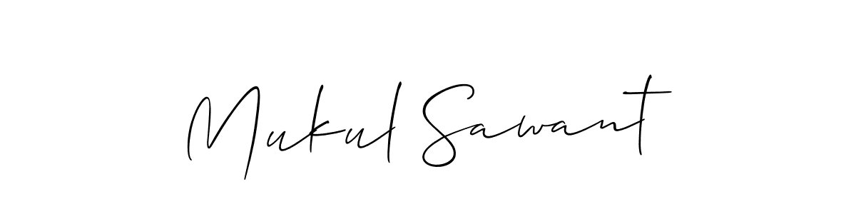 Use a signature maker to create a handwritten signature online. With this signature software, you can design (Allison_Script) your own signature for name Mukul Sawant. Mukul Sawant signature style 2 images and pictures png