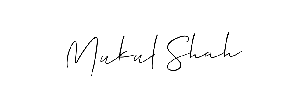 Use a signature maker to create a handwritten signature online. With this signature software, you can design (Allison_Script) your own signature for name Mukul Shah. Mukul Shah signature style 2 images and pictures png