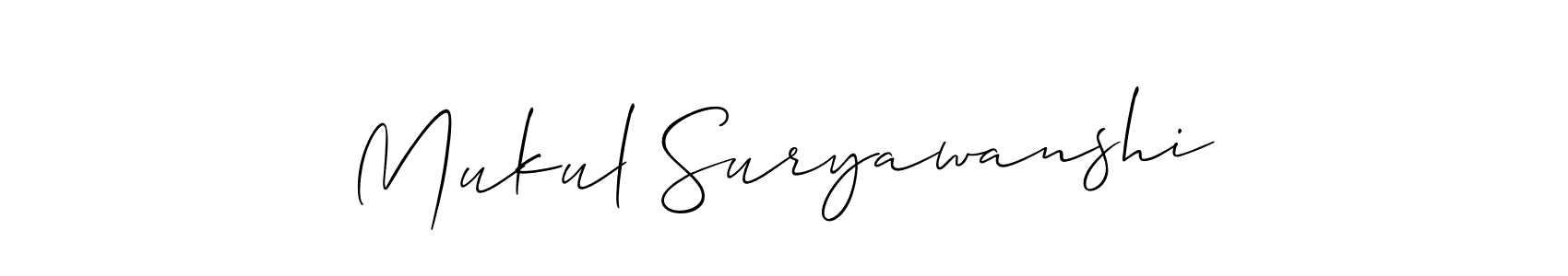 Similarly Allison_Script is the best handwritten signature design. Signature creator online .You can use it as an online autograph creator for name Mukul Suryawanshi. Mukul Suryawanshi signature style 2 images and pictures png