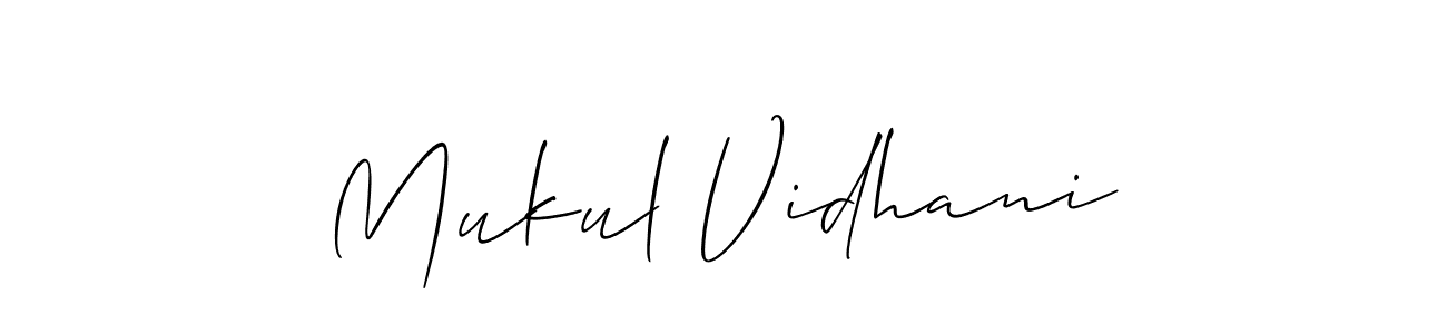 Best and Professional Signature Style for Mukul Vidhani. Allison_Script Best Signature Style Collection. Mukul Vidhani signature style 2 images and pictures png