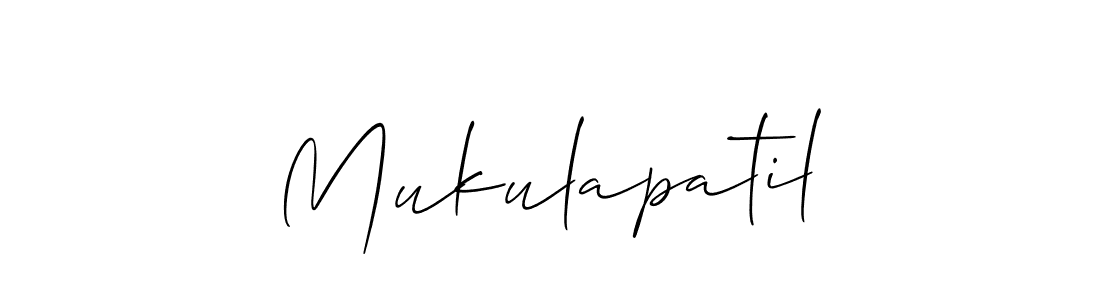 Make a beautiful signature design for name Mukulapatil. With this signature (Allison_Script) style, you can create a handwritten signature for free. Mukulapatil signature style 2 images and pictures png