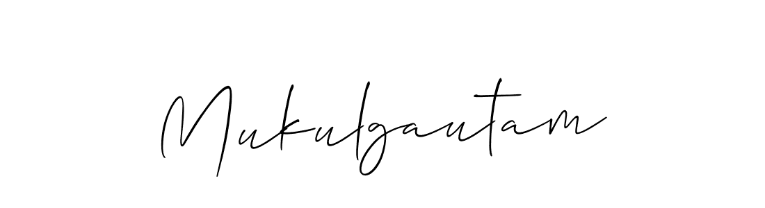 Allison_Script is a professional signature style that is perfect for those who want to add a touch of class to their signature. It is also a great choice for those who want to make their signature more unique. Get Mukulgautam name to fancy signature for free. Mukulgautam signature style 2 images and pictures png