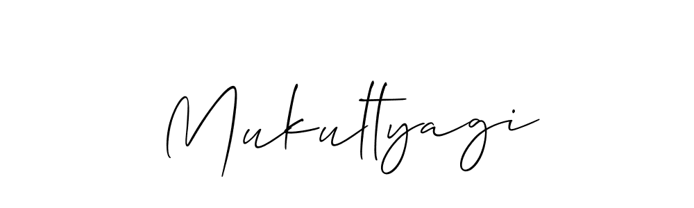 It looks lik you need a new signature style for name Mukultyagi. Design unique handwritten (Allison_Script) signature with our free signature maker in just a few clicks. Mukultyagi signature style 2 images and pictures png