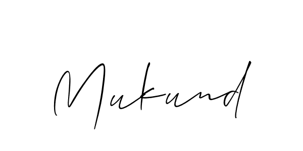 How to make Mukund signature? Allison_Script is a professional autograph style. Create handwritten signature for Mukund name. Mukund signature style 2 images and pictures png