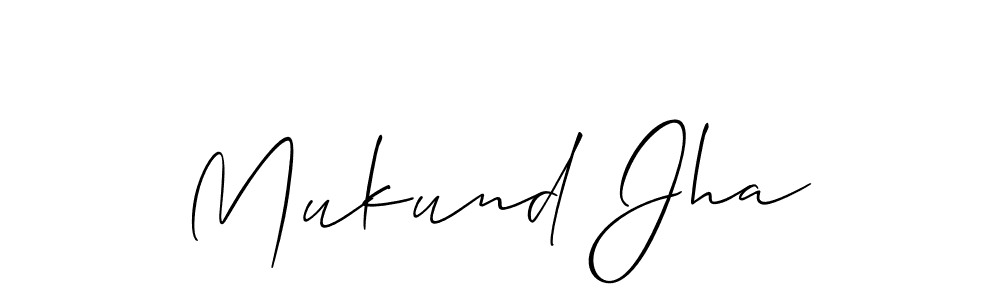 Use a signature maker to create a handwritten signature online. With this signature software, you can design (Allison_Script) your own signature for name Mukund Jha. Mukund Jha signature style 2 images and pictures png