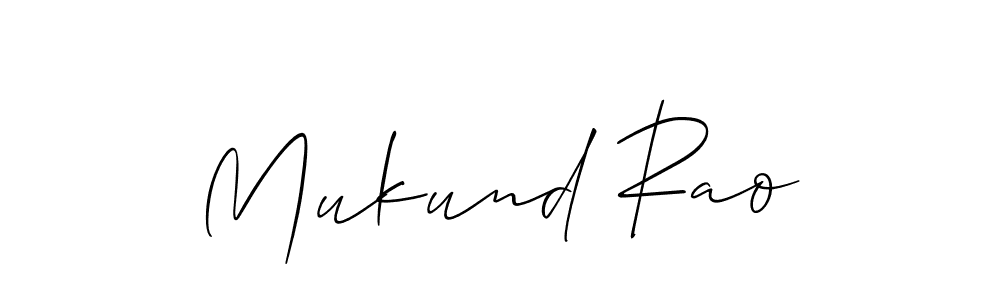 How to make Mukund Rao signature? Allison_Script is a professional autograph style. Create handwritten signature for Mukund Rao name. Mukund Rao signature style 2 images and pictures png