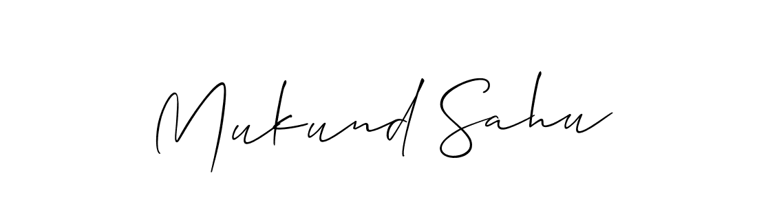 It looks lik you need a new signature style for name Mukund Sahu. Design unique handwritten (Allison_Script) signature with our free signature maker in just a few clicks. Mukund Sahu signature style 2 images and pictures png