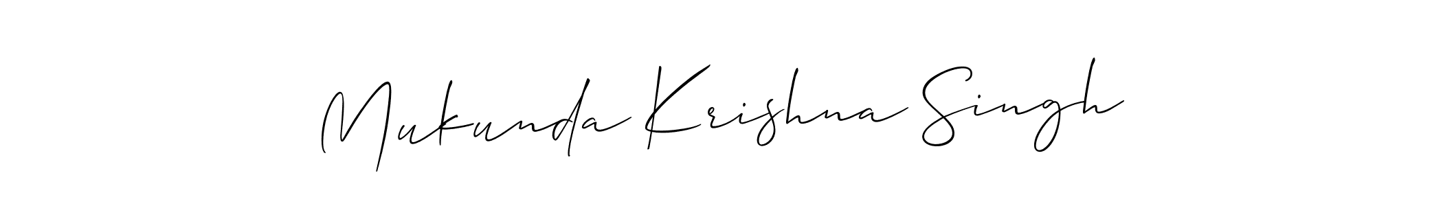 The best way (Allison_Script) to make a short signature is to pick only two or three words in your name. The name Mukunda Krishna Singh include a total of six letters. For converting this name. Mukunda Krishna Singh signature style 2 images and pictures png