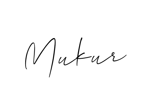 Use a signature maker to create a handwritten signature online. With this signature software, you can design (Allison_Script) your own signature for name Mukur. Mukur signature style 2 images and pictures png