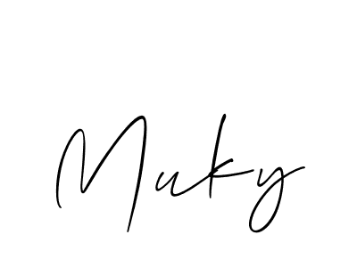 It looks lik you need a new signature style for name Muky. Design unique handwritten (Allison_Script) signature with our free signature maker in just a few clicks. Muky signature style 2 images and pictures png