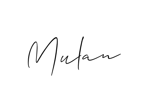 Also You can easily find your signature by using the search form. We will create Mulan name handwritten signature images for you free of cost using Allison_Script sign style. Mulan signature style 2 images and pictures png