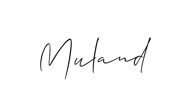 Muland stylish signature style. Best Handwritten Sign (Allison_Script) for my name. Handwritten Signature Collection Ideas for my name Muland. Muland signature style 2 images and pictures png
