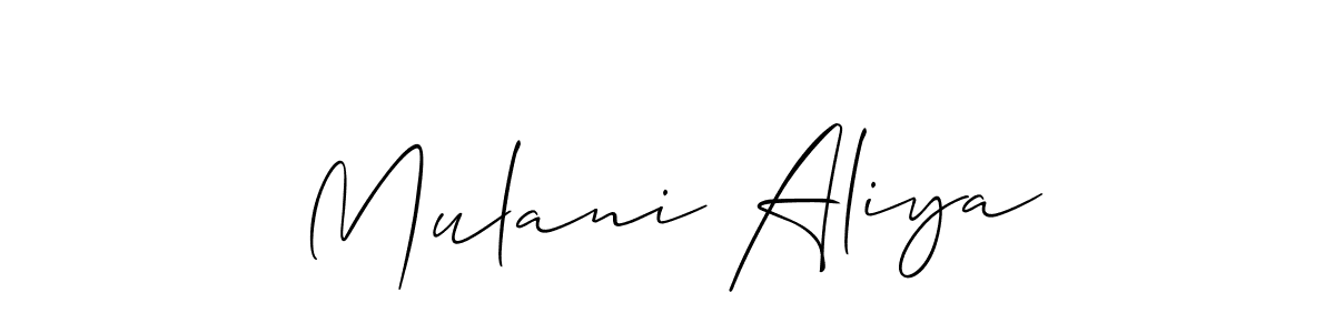 Best and Professional Signature Style for Mulani Aliya. Allison_Script Best Signature Style Collection. Mulani Aliya signature style 2 images and pictures png