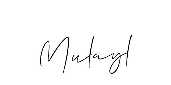 Create a beautiful signature design for name Mulayl. With this signature (Allison_Script) fonts, you can make a handwritten signature for free. Mulayl signature style 2 images and pictures png