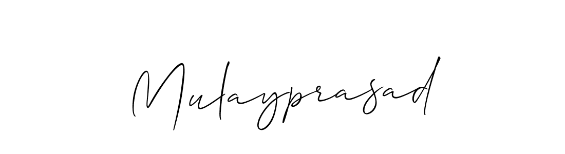 How to make Mulayprasad name signature. Use Allison_Script style for creating short signs online. This is the latest handwritten sign. Mulayprasad signature style 2 images and pictures png