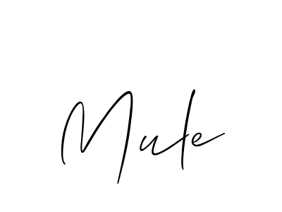 Create a beautiful signature design for name Mule. With this signature (Allison_Script) fonts, you can make a handwritten signature for free. Mule signature style 2 images and pictures png