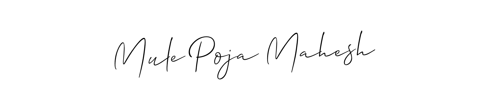 Similarly Allison_Script is the best handwritten signature design. Signature creator online .You can use it as an online autograph creator for name Mule Poja Mahesh. Mule Poja Mahesh signature style 2 images and pictures png