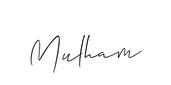 Similarly Allison_Script is the best handwritten signature design. Signature creator online .You can use it as an online autograph creator for name Mulham. Mulham signature style 2 images and pictures png