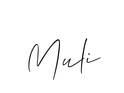 Make a short Muli signature style. Manage your documents anywhere anytime using Allison_Script. Create and add eSignatures, submit forms, share and send files easily. Muli signature style 2 images and pictures png