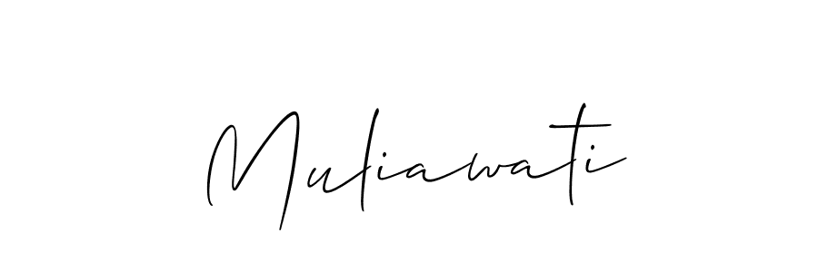 You should practise on your own different ways (Allison_Script) to write your name (Muliawati) in signature. don't let someone else do it for you. Muliawati signature style 2 images and pictures png