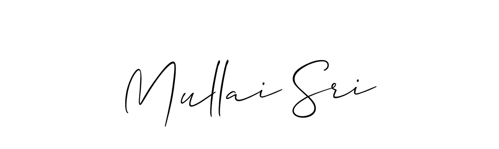 Make a beautiful signature design for name Mullai Sri. With this signature (Allison_Script) style, you can create a handwritten signature for free. Mullai Sri signature style 2 images and pictures png