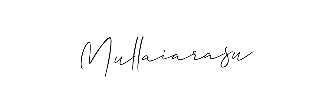 How to make Mullaiarasu name signature. Use Allison_Script style for creating short signs online. This is the latest handwritten sign. Mullaiarasu signature style 2 images and pictures png