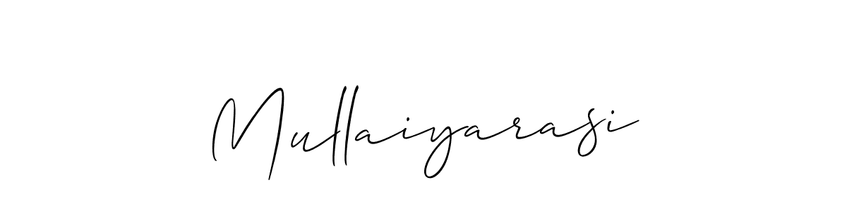 Also we have Mullaiyarasi name is the best signature style. Create professional handwritten signature collection using Allison_Script autograph style. Mullaiyarasi signature style 2 images and pictures png