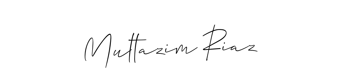 This is the best signature style for the Multazim Riaz name. Also you like these signature font (Allison_Script). Mix name signature. Multazim Riaz signature style 2 images and pictures png